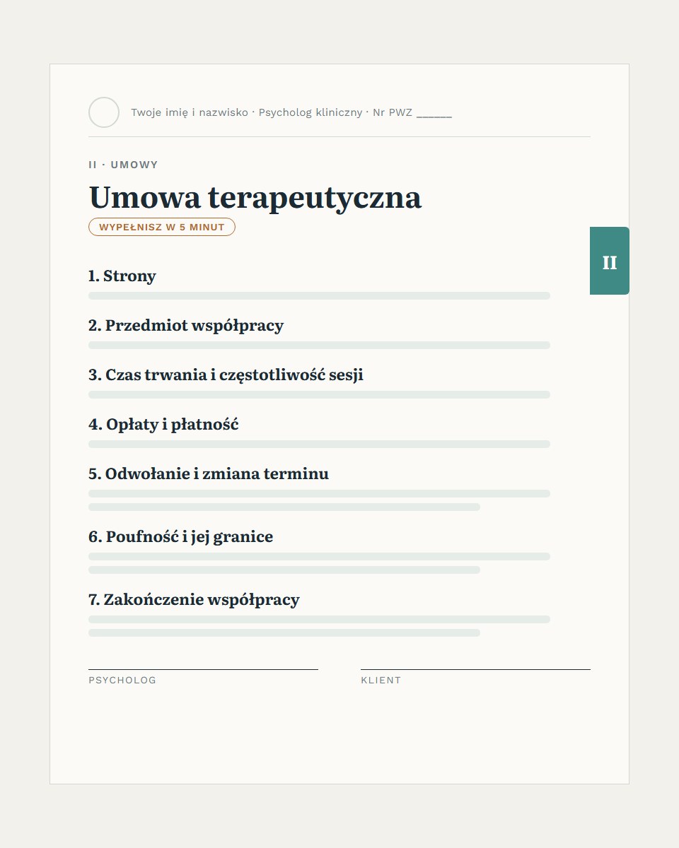 Umowa terapeutyczna