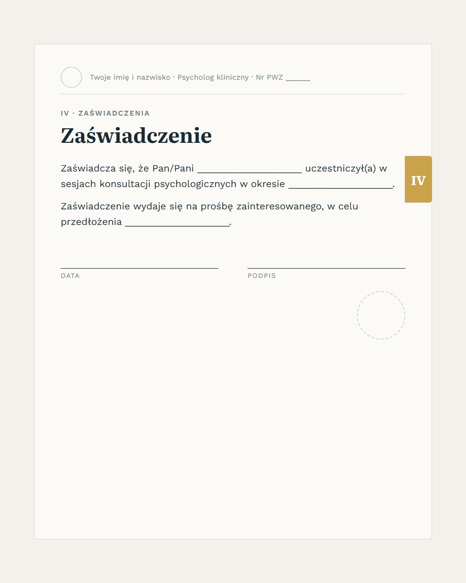Zaświadczenie